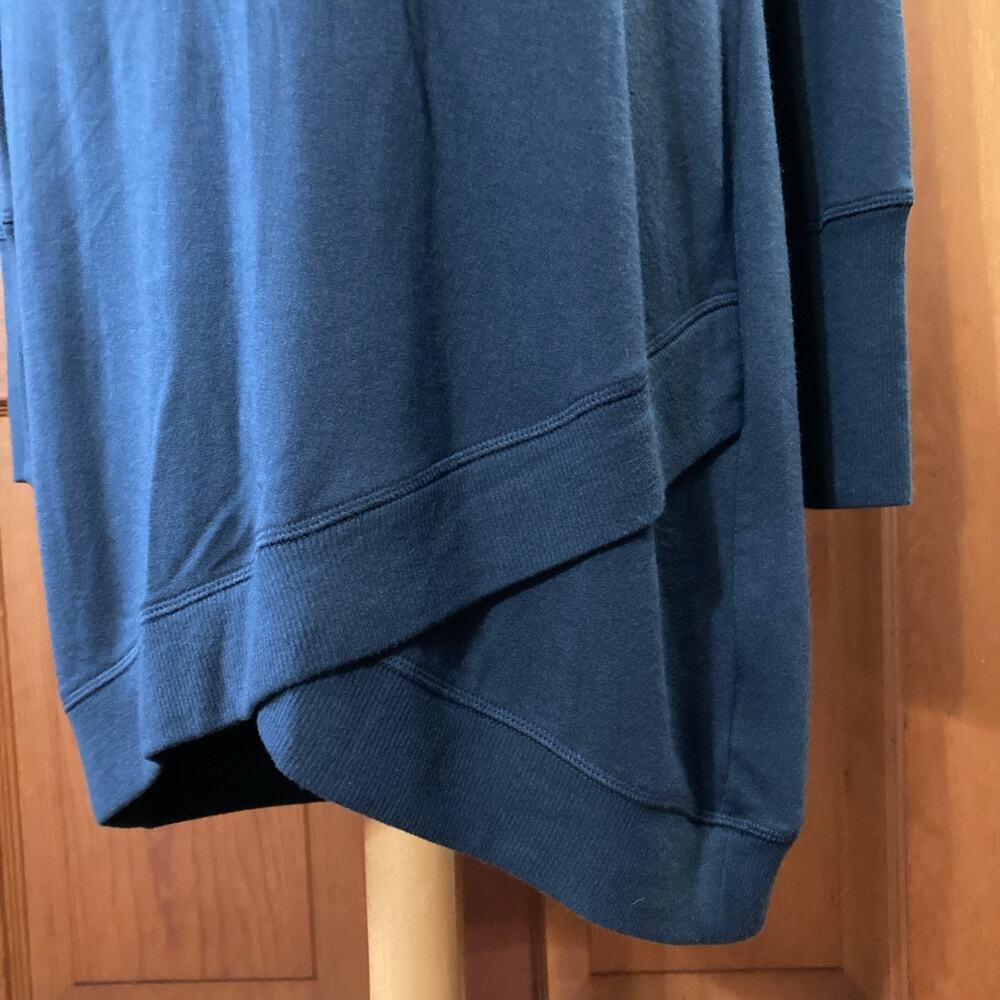 Athleta Criss Cross Sweatshirt Dress Sz M New Navy Cozy Soft Modal Athleisure - Picture 6 of 11